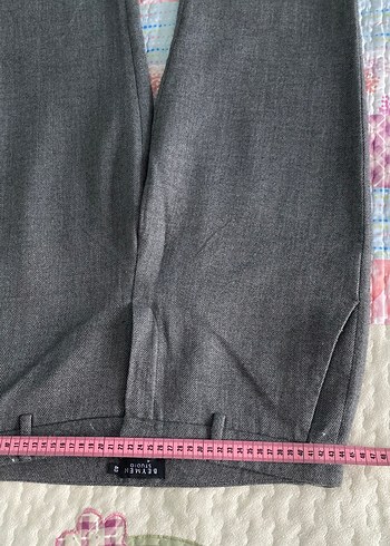 Gri Midi Kumaş Kadın Pantolon - Görsel 3