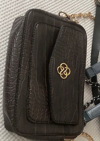 Kahverengi Deri Kadın Çanta Tokalı - Görsel 4