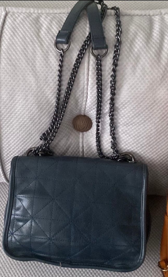 Kahverengi Deri Kadın Çanta Tokalı - Görsel 5