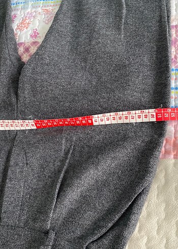 Gri Pilili Rahat Kesim Kadın Kaşe Pantolon - Görsel 6