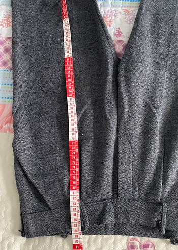 Gri Pilili Rahat Kesim Kadın Kaşe Pantolon - Görsel 5