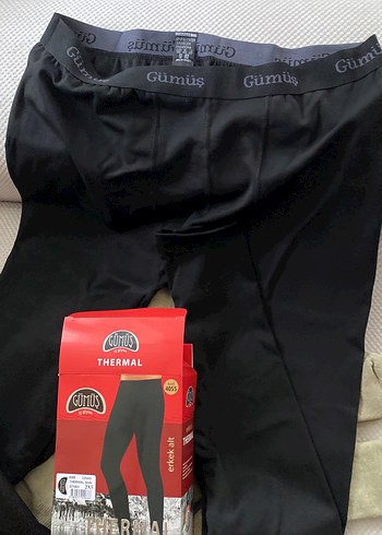 Erkek Siyah Termal Biker Pantolon tayt - Görsel 5
