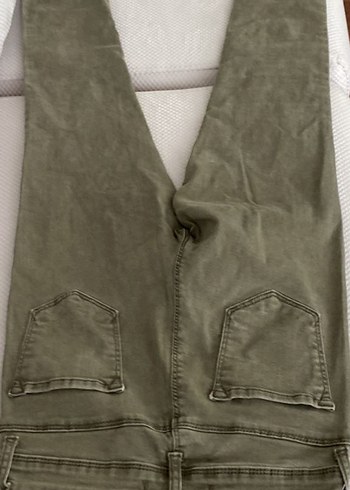 Nakışlı Bej Bohem likralı Kadın Kot Pantolon - Görsel 3