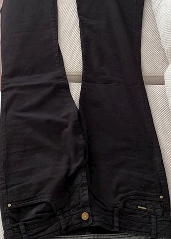 Siyah Kadın geniş Paça OXXO Pantolon - Görsel 2