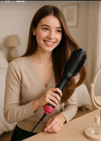 Pembe Saç Şekillendirici Fırça - Görsel 3