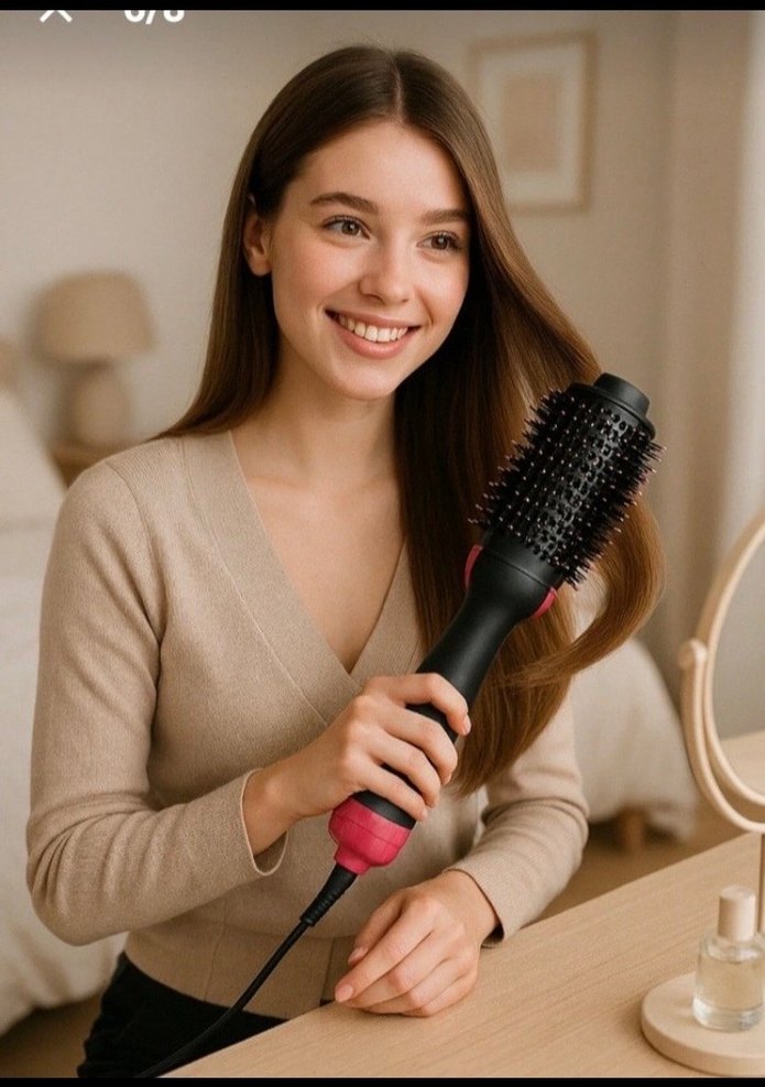 Pembe Saç Şekillendirici Fırça - Görsel 3