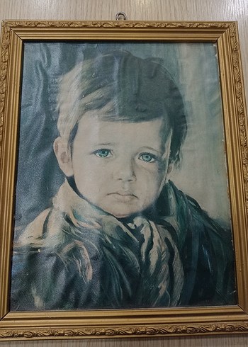 antika resim ağlayan çocuk - Görsel 5