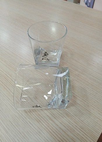  Beden beyaz Renk Johnnie Walker Logolu İki Parça Viski Bardağı