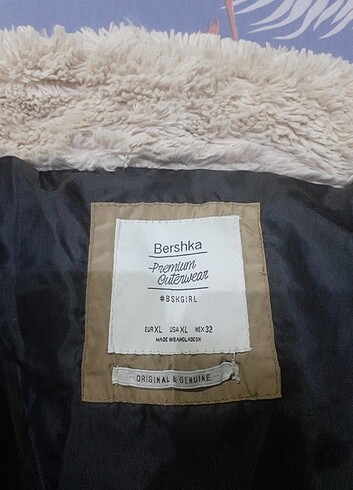 xl Beden camel Renk Bershka kadın mont
