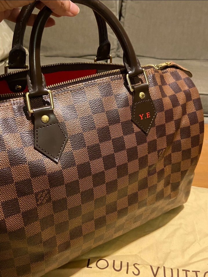 SATILDI!!!Orijinal Louis Vuitton Damier Speedy 35 Kadın Çanta - Görsel 2