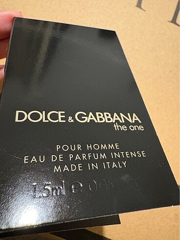 Dolce & Gabbana Orjinal The One Dolce Gabbana Erkek Parfum Intense 1.5 ml
