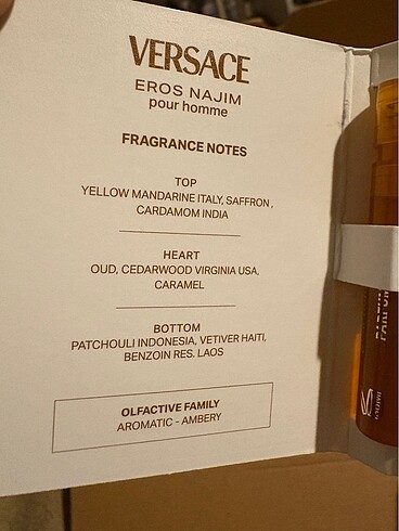 Beden Orjinal Versace Eros NAJIM parfum 1 ml