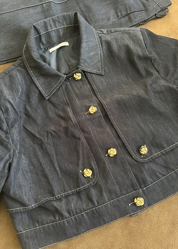 Siyah Denim Kemerli Kadın Takım - Görsel 6