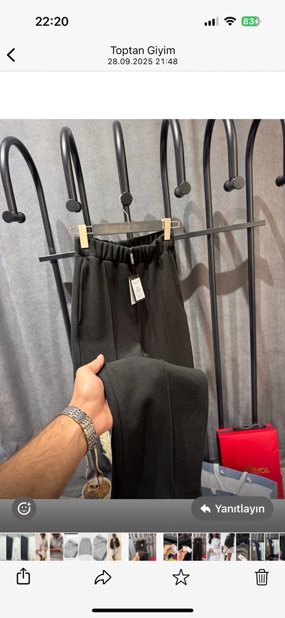 Kadın Siyah Kemerli Kumaş Pantolon - Görsel 2