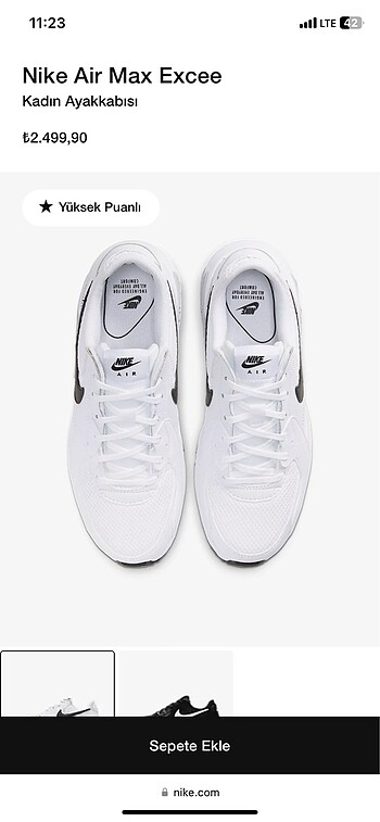 38 Beden Nike air max spor ayakkabı