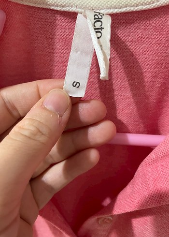 s Beden pembe Renk Pembe Polo Yaka Tişört