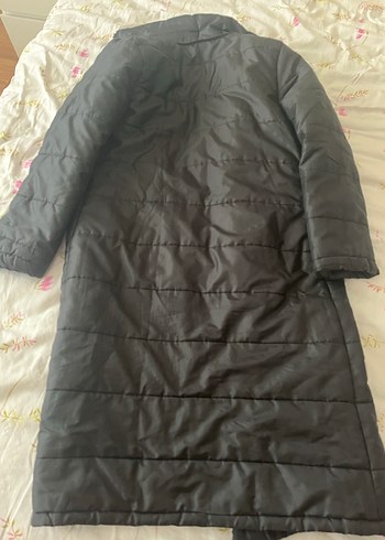 Siyah Uzun Kadın Kışlık Mont - Görsel 4