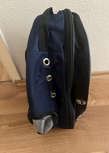 Şeffaf Önlü Gri Kedi Taşıma Çantası - Görsel 3