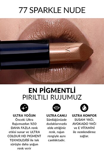  Beden Sparkle Nude Pırıltılı Stick Ruj (Hediyeli)