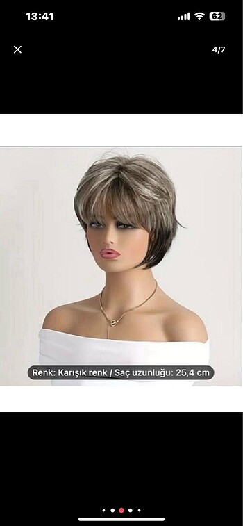 Beden kahverengi Renk Açık Kahve Kısa Peruk