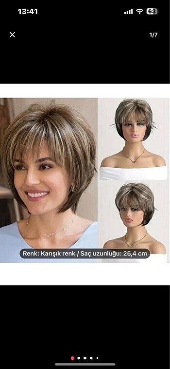 Açık Kahve Kısa Peruk