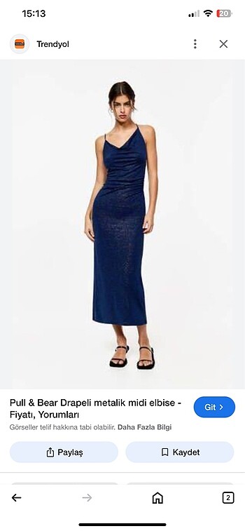 Pull and Bear Pull and Bear simli elbise