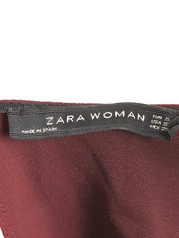 s Beden bordo Renk Zara Kısa Elbise %70 İndirimli.