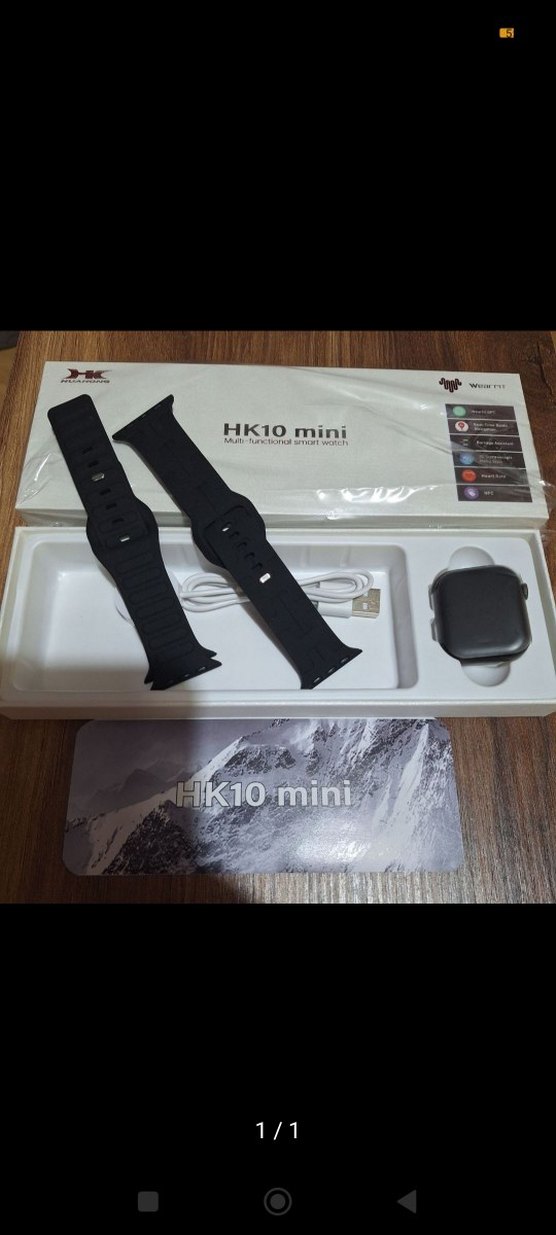 38 mm HK10 Mini Çok Fonksiyonlu Siyah Akıllı Saat - Görsel 2