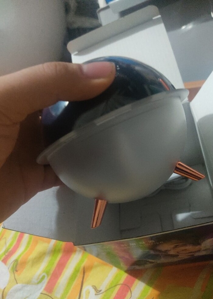 Işıklı nemlendirici küre yuvarlak  - Görsel 2