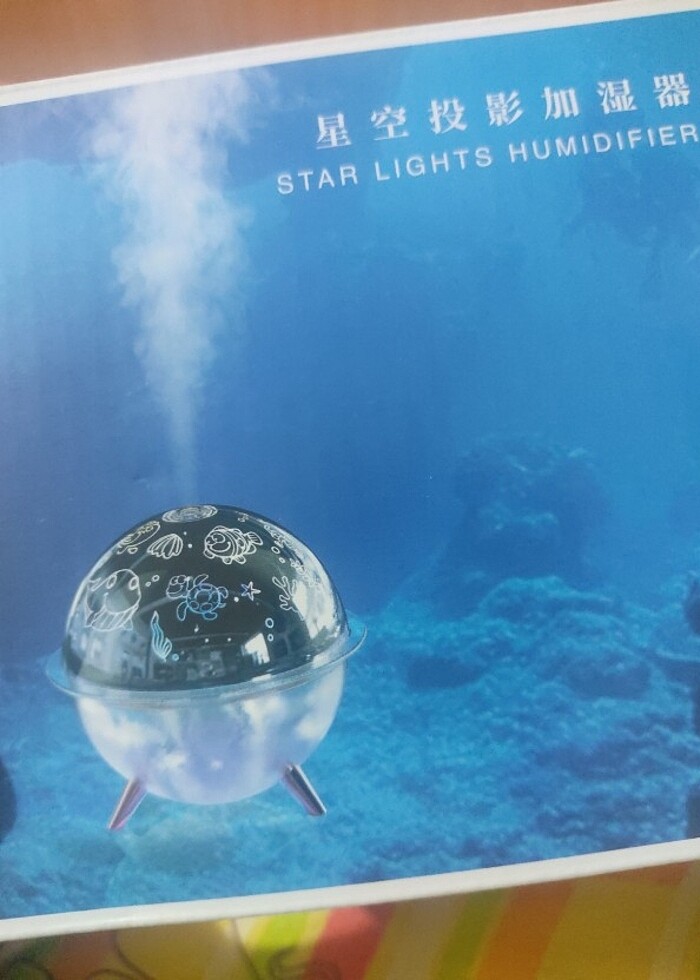 Işıklı nemlendirici küre yuvarlak  - Görsel 3