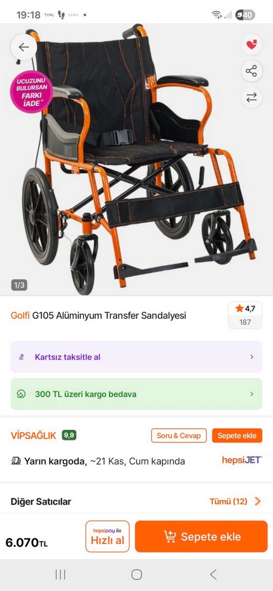 Golfi tekerlekli sandalye - Görsel 5