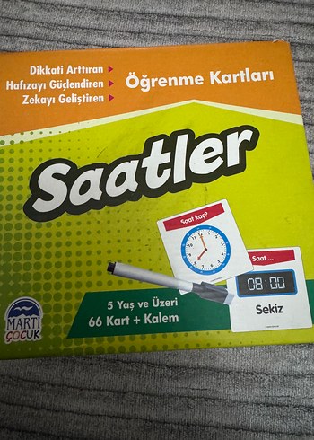 Diğer Saatler Öğrenme Kartları - 66 Kart ve Kalemli