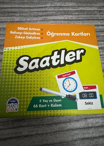 Beden Saatler Öğrenme Kartları - 66 Kart ve Kalemli