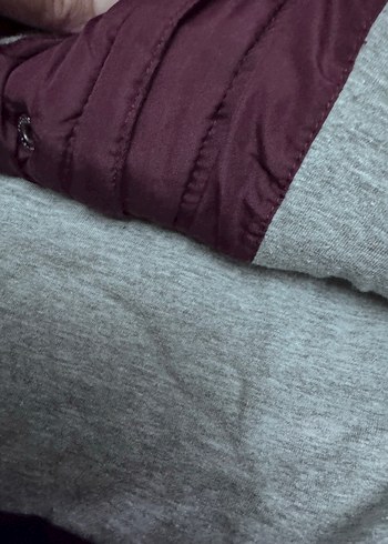 Bordo Kapüşonlu Çocuk Şişme Yelek - Görsel 4