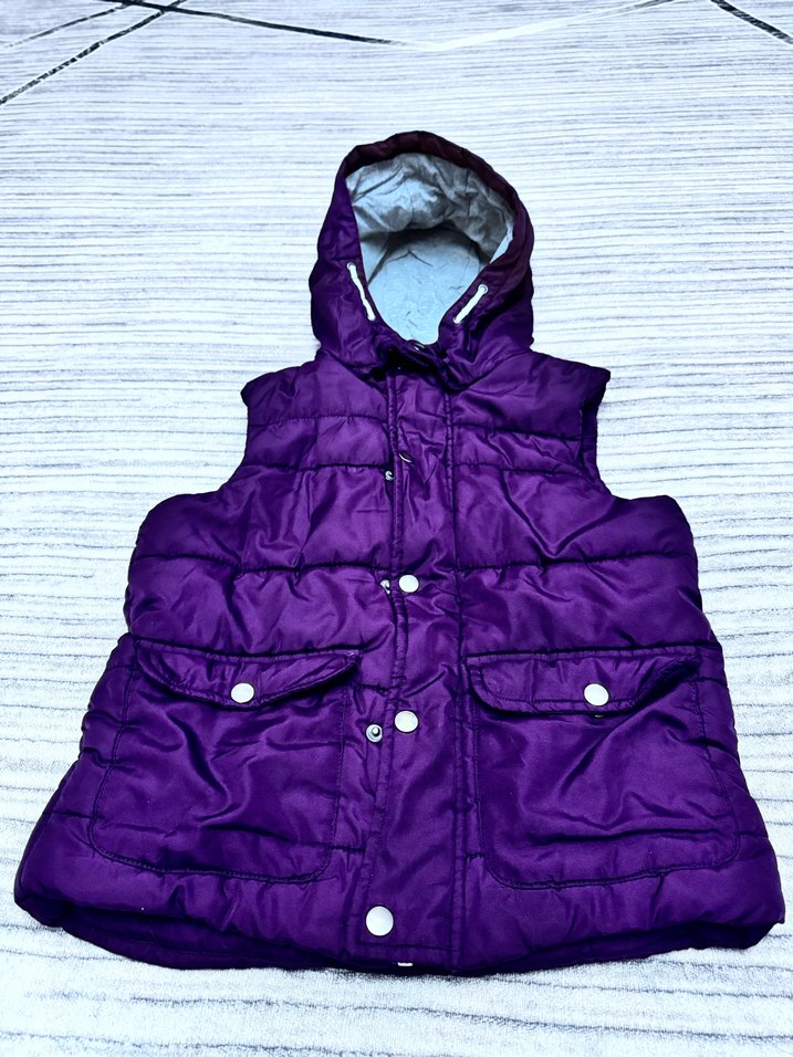 Bordo Kapüşonlu Çocuk Şişme Yelek - Görsel 2