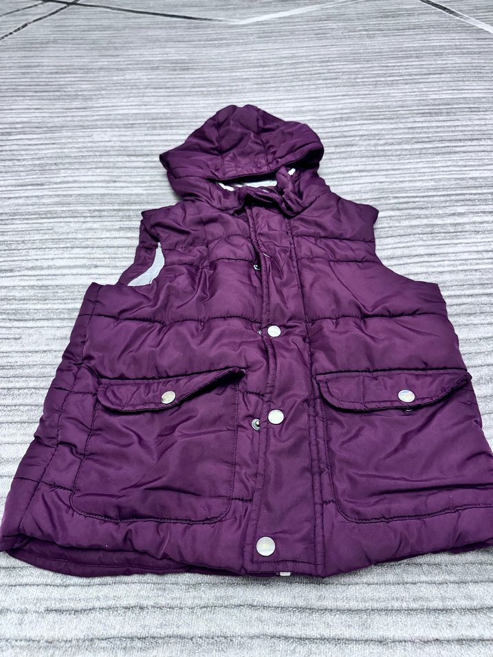 Bordo Kapüşonlu Çocuk Şişme Yelek - Görsel 3