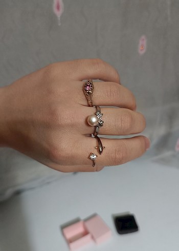 Beden altın Renk Altın Renkli Minimalist Kadın Yüzük