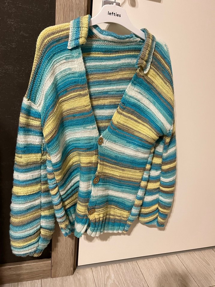 Kadın vintage Çok Renkli Örgü Hırka - Görsel 2