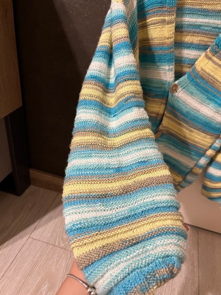 Kadın vintage Çok Renkli Örgü Hırka - Görsel 3