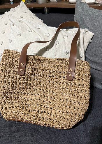 Hasır Örgü Kadın Çanta - Görsel 4