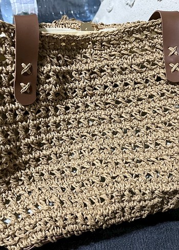 Hasır Örgü Kadın Çanta - Görsel 5