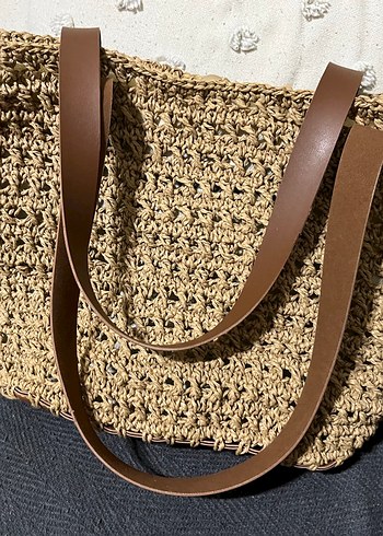 Hasır Örgü Kadın Çanta - Görsel 7