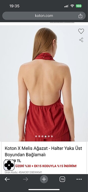 38 Beden bordo Renk Koton bluz