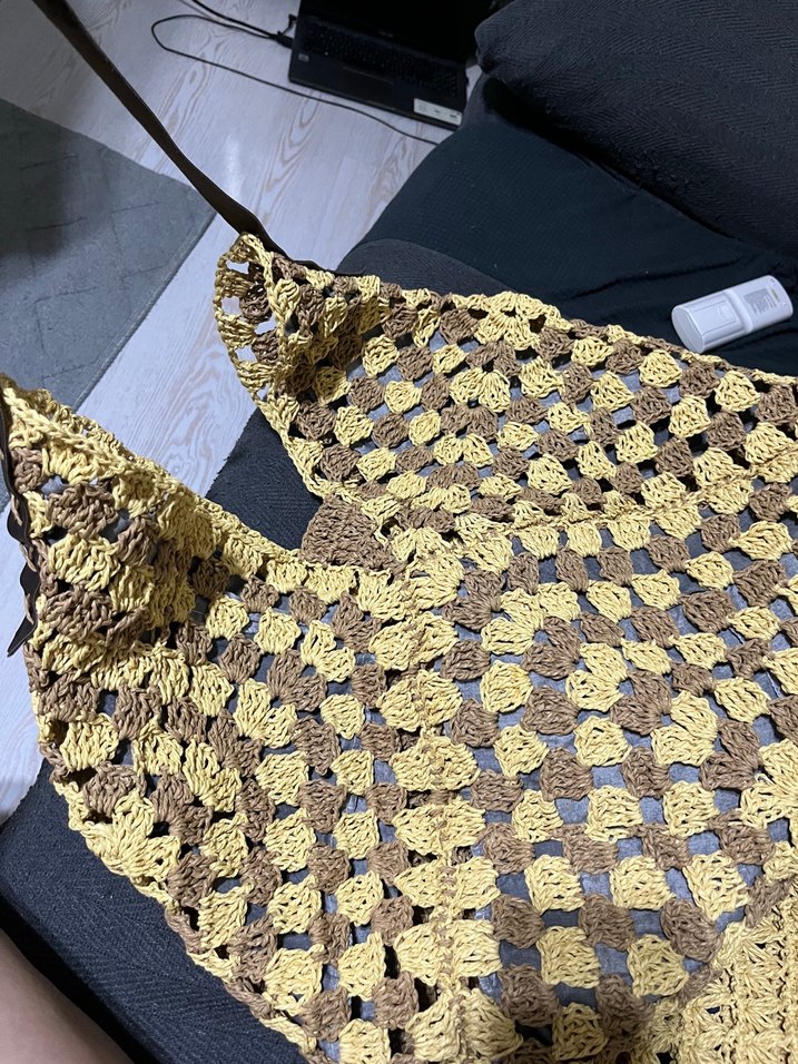 Kadın örgü plaj çantası - Görsel 4