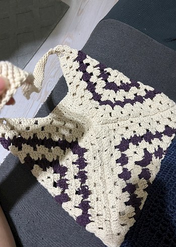 Kadın örgü çanta - Görsel 5