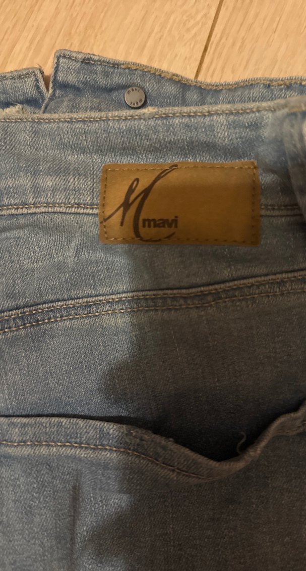 Kadın Gri Kot Şort Mini Bol Kesim - Görsel 3