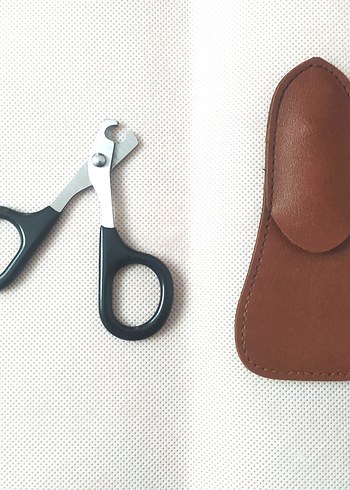 Kediler için Kahverengi Tırnak Makası ve Kılıfı - Görsel 2