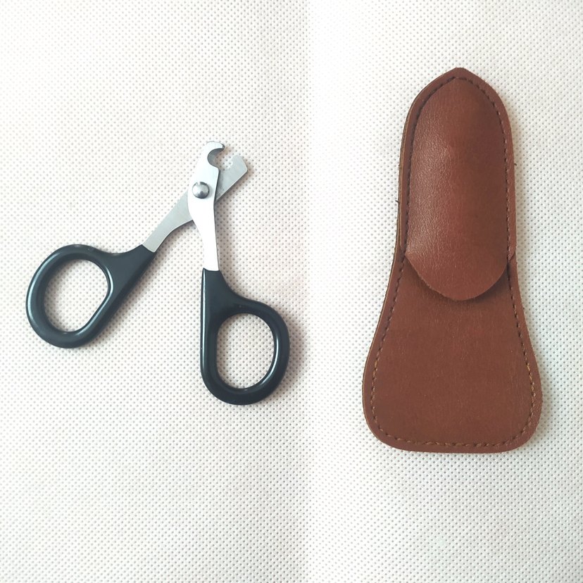 Kediler için Kahverengi Tırnak Makası ve Kılıfı - Görsel 2