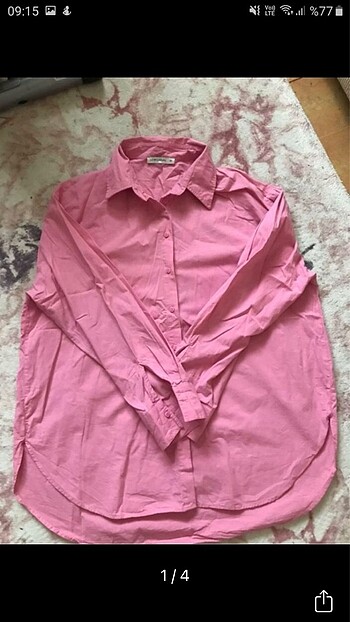 Pembe salaş gömlek