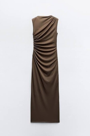 Zara Zara drapeli midi elbise